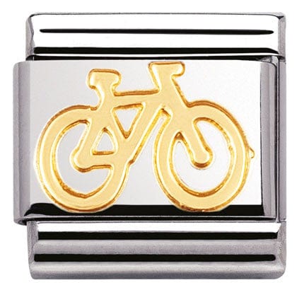 Nomination Italy Links 030108/04 Classic S/Steel,bonded yellow gold Bike