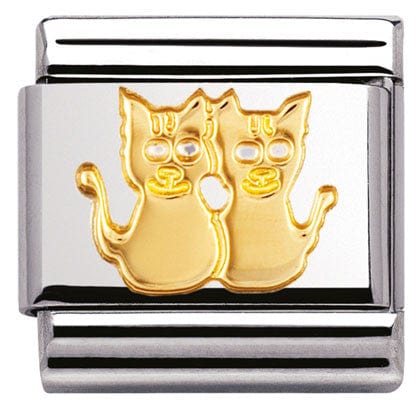 Nomination Italy Links 030112/13 Classic S/steel,bonded yellow gold Cats