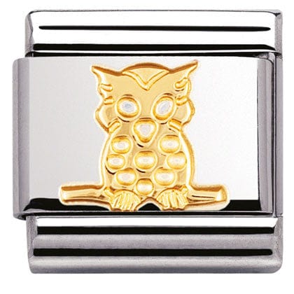 Nomination Italy Links 030114/06 Classic S/steel,bonded yellow gold Owl