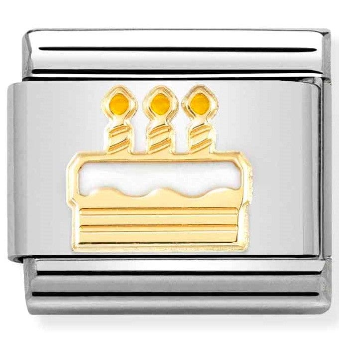 Nomination Italy Links 030272/71 Classic St. steel, enamel,18k gold Birthday Cake