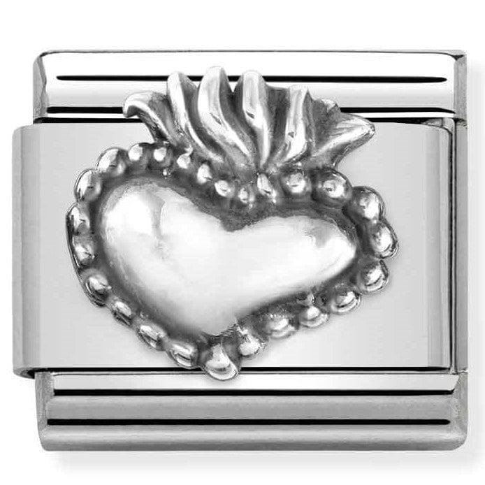 Nomination Italy Links 330101/51 Classic OXIDIZED st.steel,sterling silver Sacred Heart