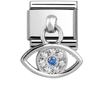 Nomination Italy Links 331800/22 Classic CHARMS S/steel,silver 925 Greek eye