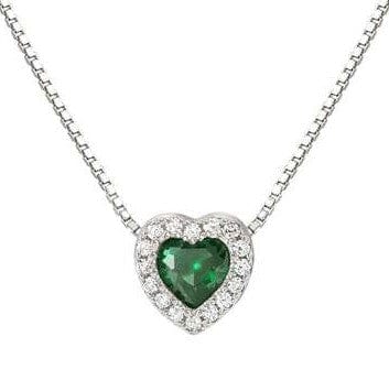 Nomination Italy Necklace ALLMYLOVE necklace , 925 silver, CZ, GREEN 240302/014