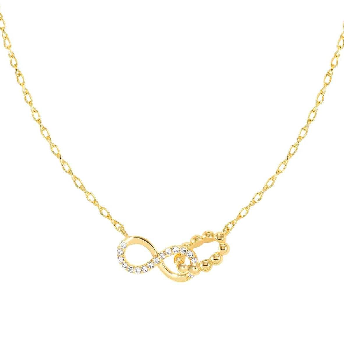 Nomination Italy Necklace LOVECLOUD necklace in 925 sterling silver and cz Infinity Yellow Gold