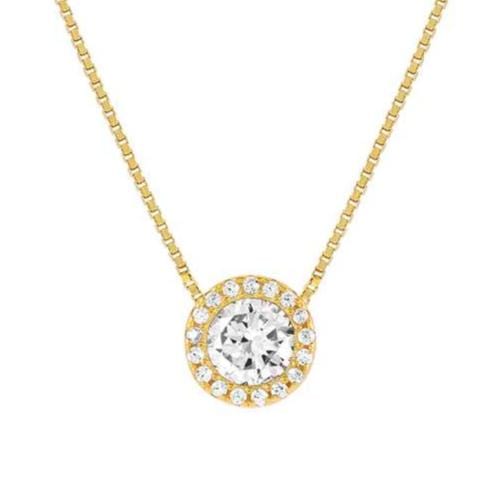 Nomination Italy Necklace SEIDIVINA necklace in 925 sterling silver and cubic zirconia Yellow Gold
