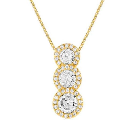 Nomination Italy Necklace SEIDIVINA necklace in 925 sterling silver (RICH) and cubic zirconia Yellow Gold