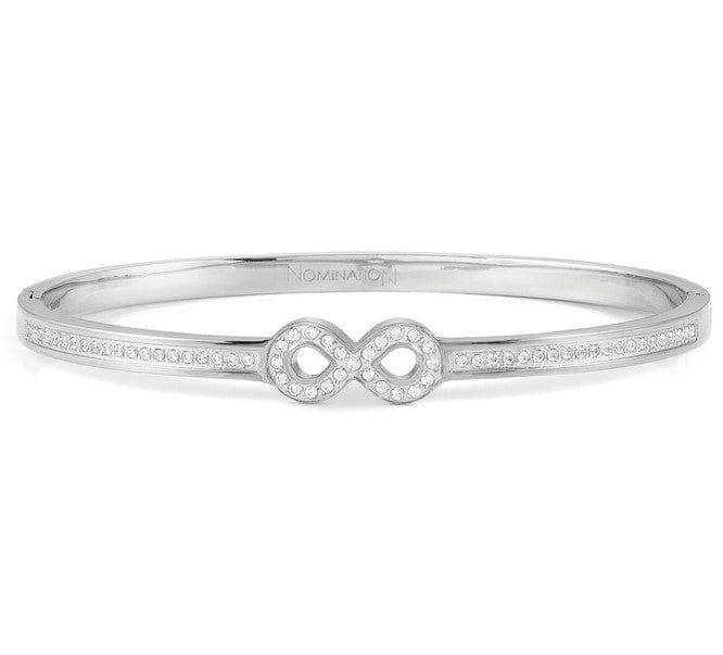 Nomination Italy PRETTY BANGLES bracelet, steel, cz SYMBOLS SIZE LARGE Infinite