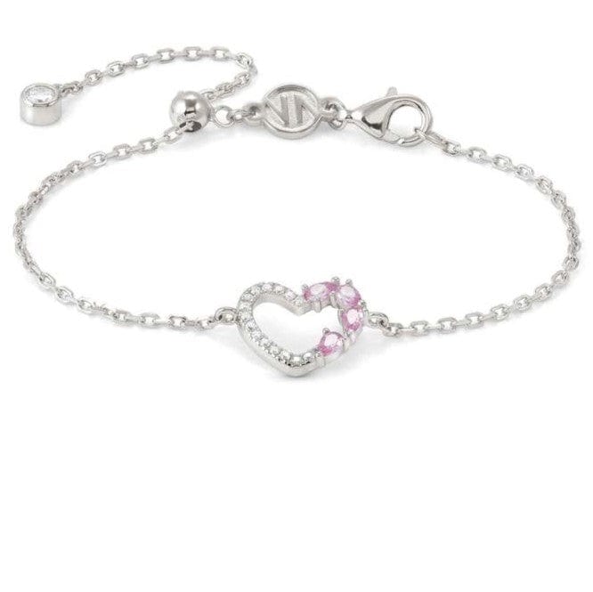 Nomination Italy SHINE ME UP bracelet in 925 silver and cubic zirconia White/Pink Heart