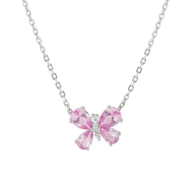 Nomination Italy SHINE ME UP necklace in 925 silver and cubic zirconia White/Pink Butterfly