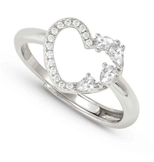 Nomination Italy SHINE ME UP ring in 925 silver and cubic zirconia White Heart