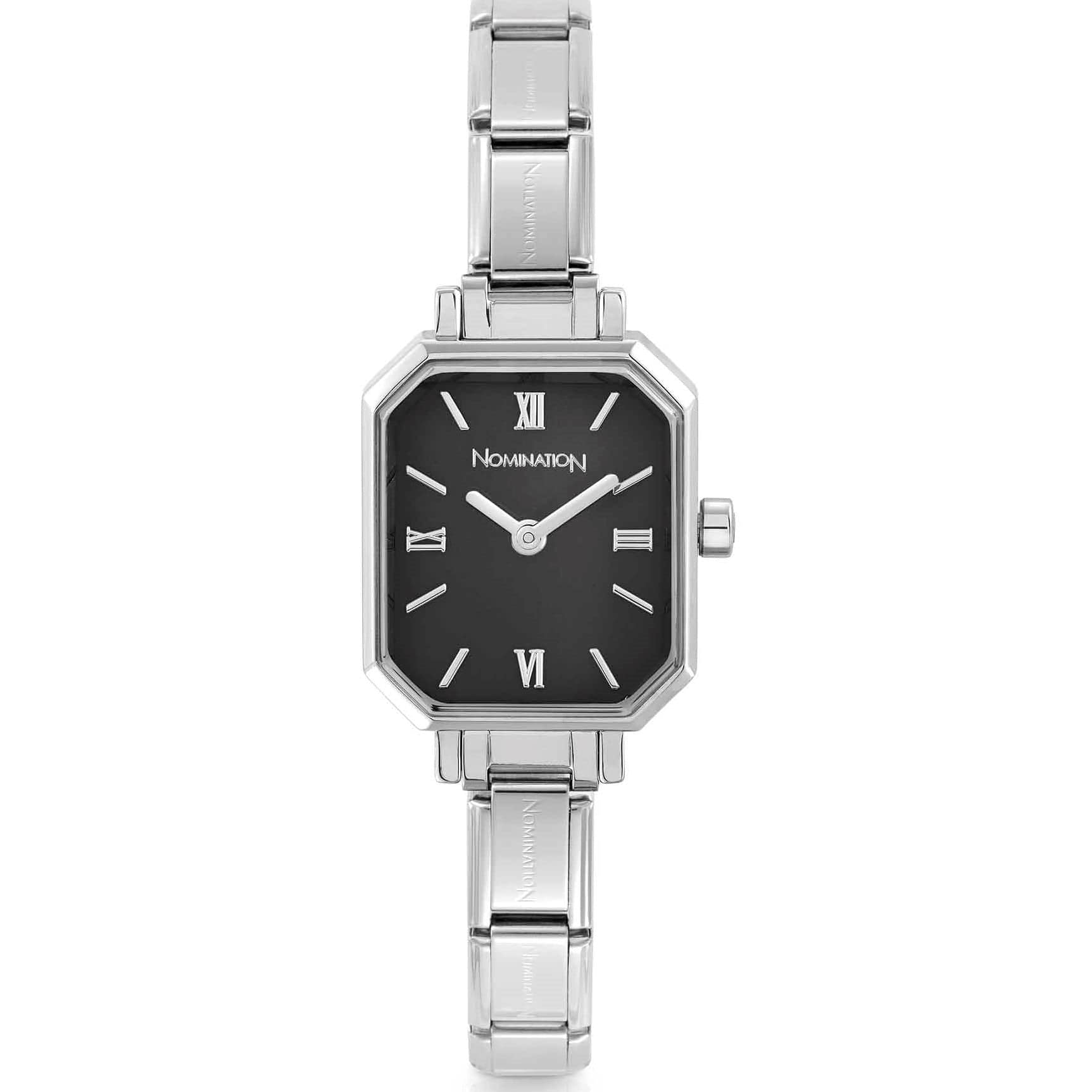 Nomination Italy Watches PARIS watch, NEW RECTANGULAR steel strap Black 076037/012