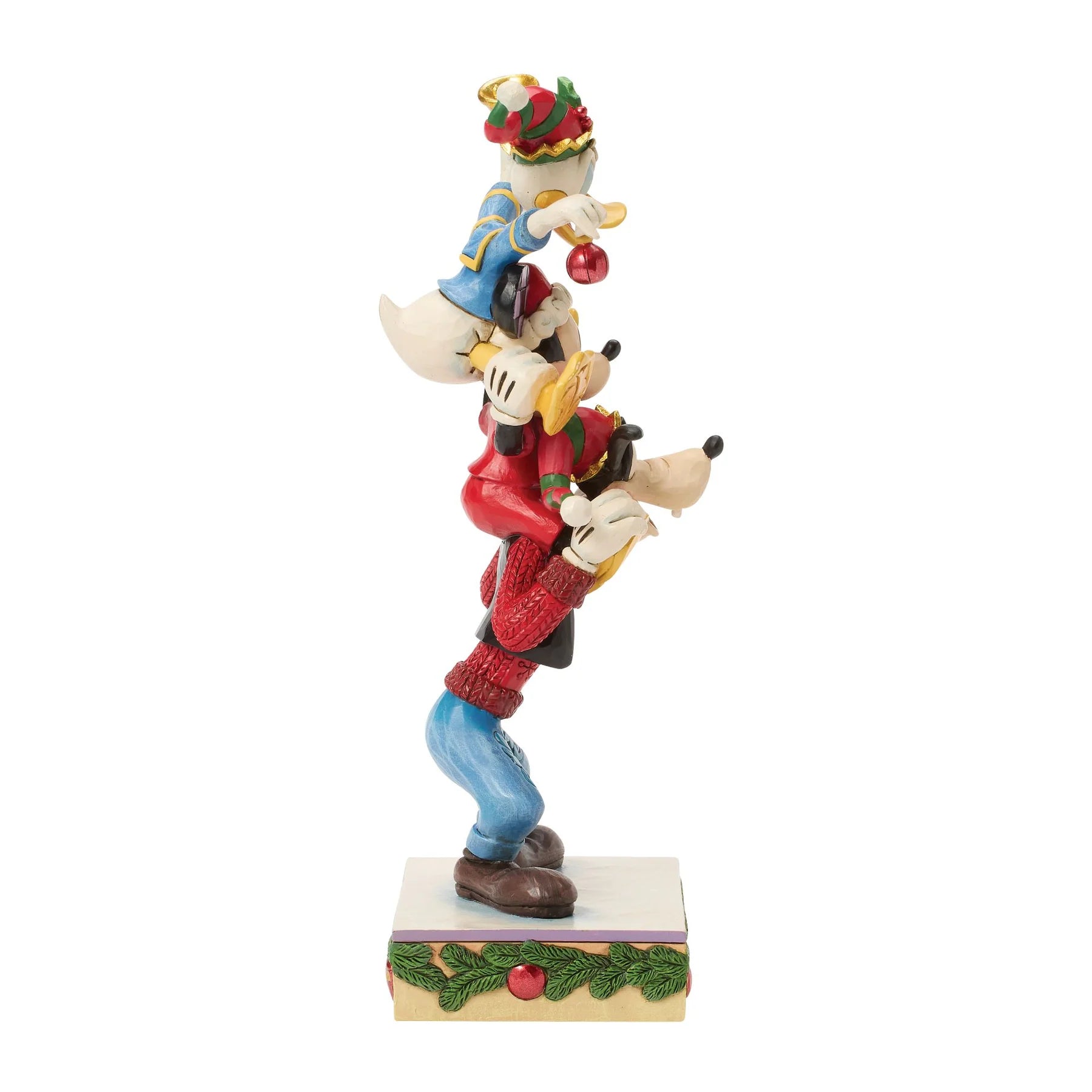 Animated character figurine featuring Donald Duck, Mickey Mouse & Goofy on a white background