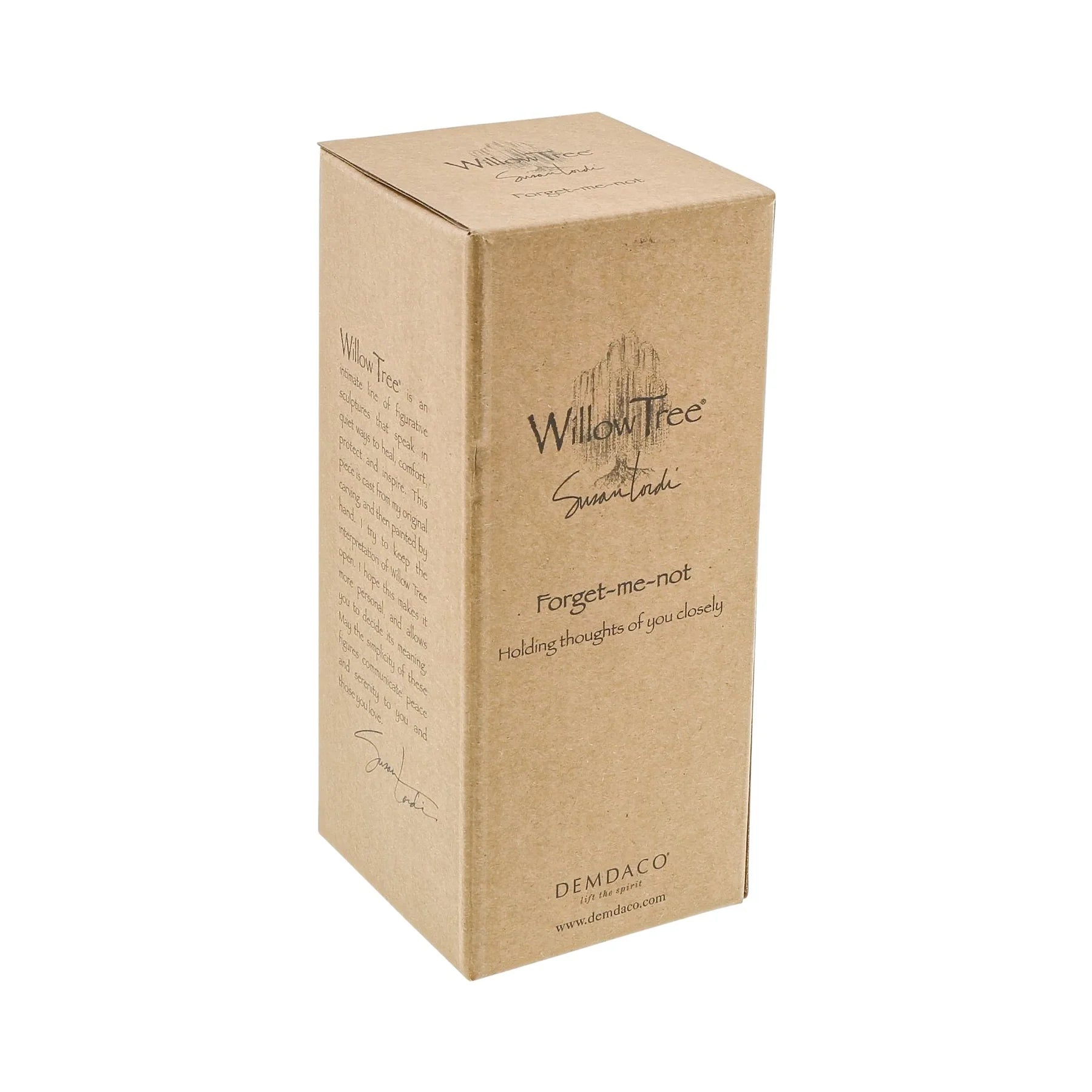 presentation cardboard box with 'Willow Tree' branding on the front in a white background