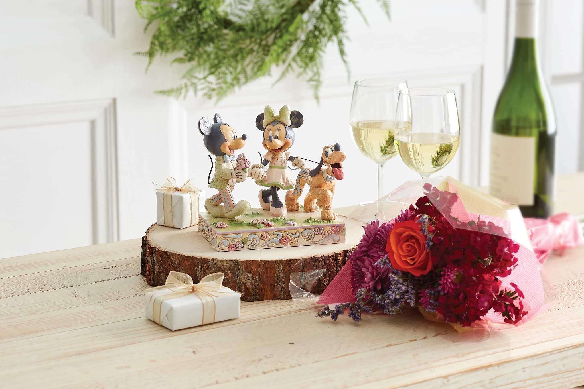 Enesco Disney Ornament Disney Traditions Figurine - Spring Mickey, Minnie and Pluto Figurine
