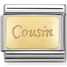 Nomination Nomination Plain Gold Charm Link Nomination Classic Link Charm - Cousin Symbol