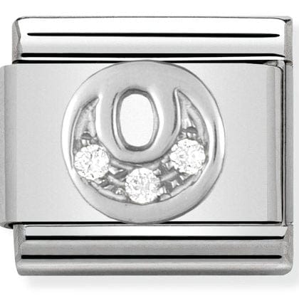 Nomination Silvershine Letters Nomination Classic Link Charm - Silvershine C/Z Letter O
