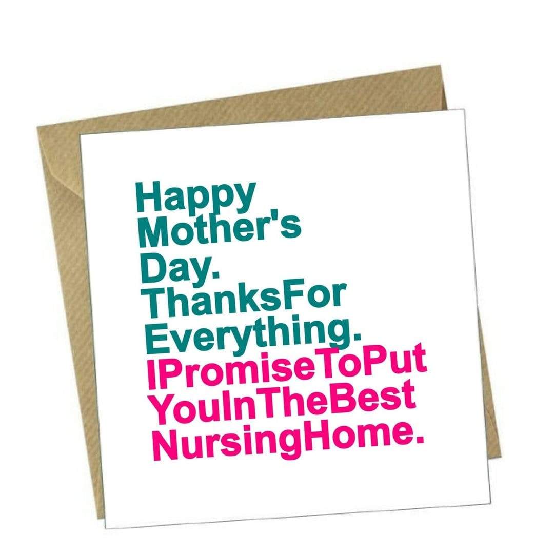 Red Rakoon Greeting Card Funny Greeting Card - Mother's Day Nursing