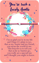 WPL Gifts Keepsake Cord Bracelet Heartwarmers Sentiment Cord Bracelet - Auntie