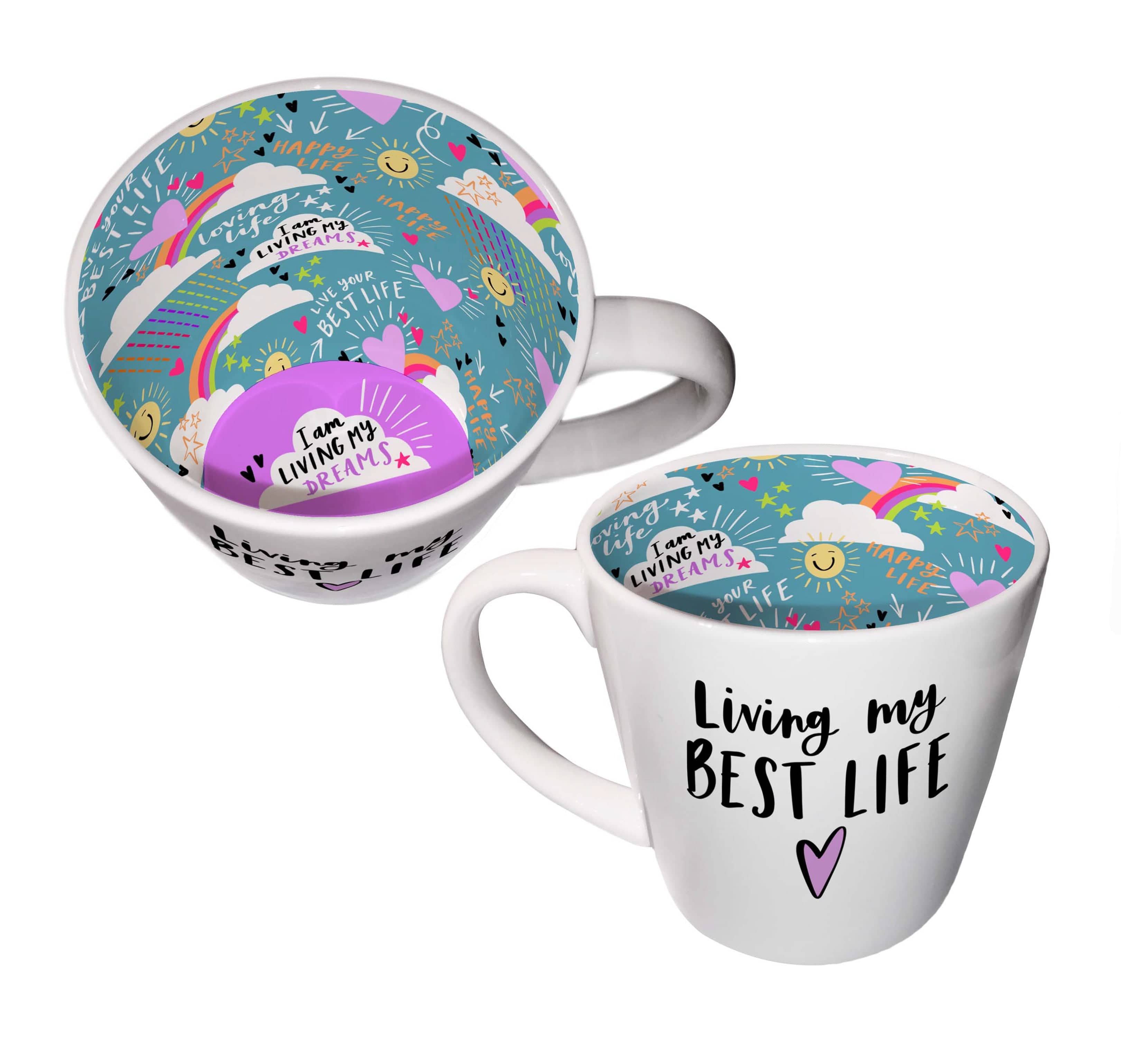 WPL Gifts Mug Inside Out Mug With Gift Box - Living my Best Life