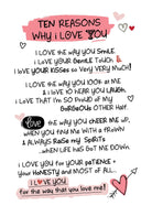 WPL Greeting Card Inspired Words Greetings Card - Ten Reasons Why I Love You