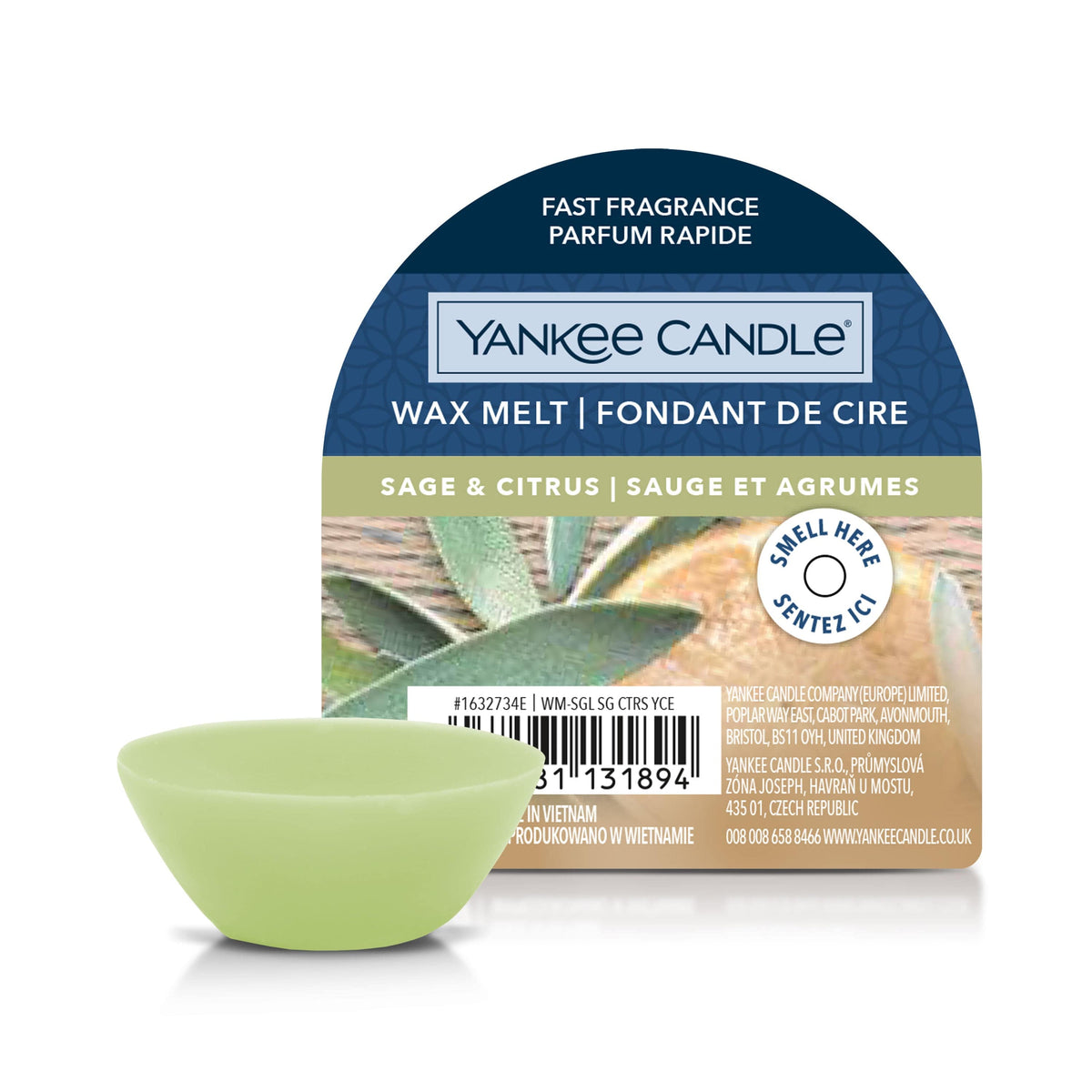 Yankee Candle Wax Tart Melt - Sage & Citrus – Curios Gifts