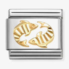 Nomination Italy 18k gold and stainless steel charm depicting an etched pieces  star sign design