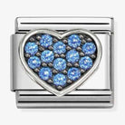 Nomination Italy Classic sterling silver and stainless steel heart with blue cz 
