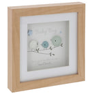 Wooden plaque with pebble  birds and text 'Baby Boy love you to the moon and back