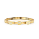 Nomination italy Gold plated bracelet with 3 oval cubic zirconia accents 