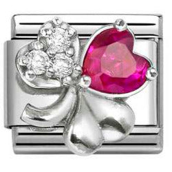 330322/11 CL SYMBOLS steel, Cz and 925 sterling silver RICH WHITE and ...