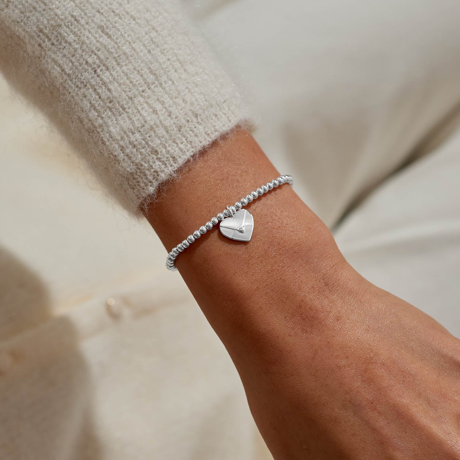 Joma Jewellery A Little | Sending Love | Silver Plated | Bracelet | 17.5cm Stretch