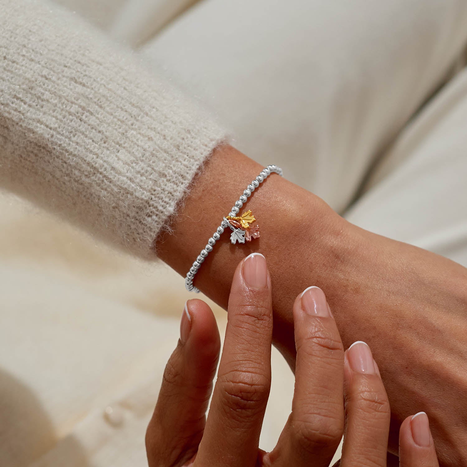 Joma Jewellery A Little | Hello Autumn | Silver, Gold & Rose Gold Plated | Bracelet | 17.5cm Stretch