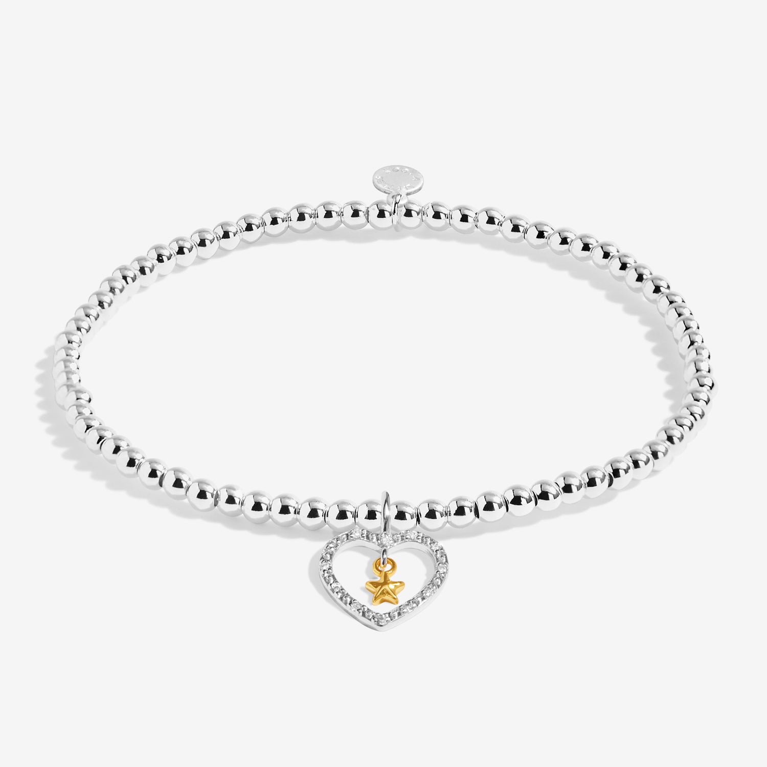 Joma Jewellery A Little | Best News Ever! | Silver & Gold Plated | Bracelet | 17.5cm Stretch