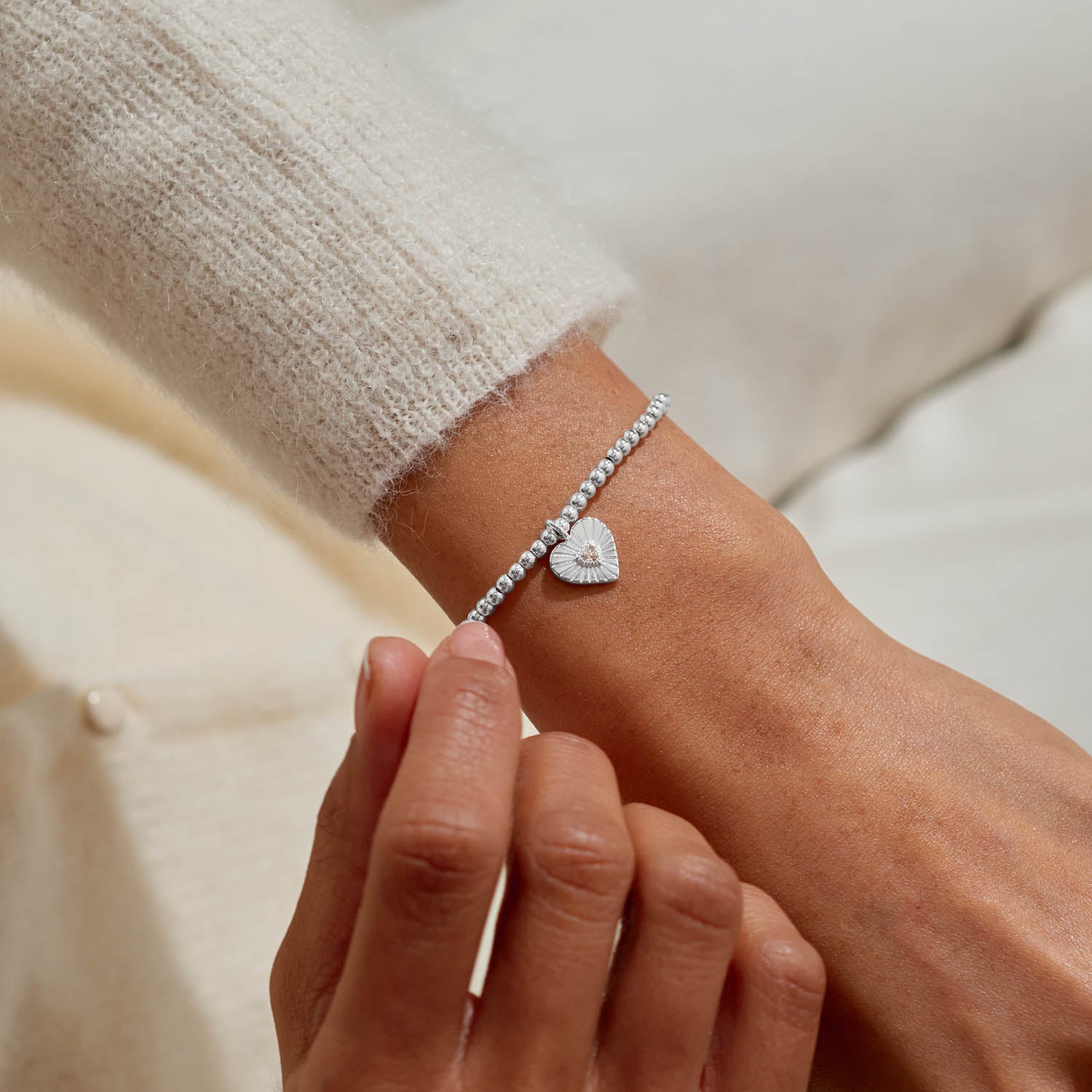 Joma Jewellery A Little | Positivity | Silver Plated | Bracelet | 17.5cm Stretch