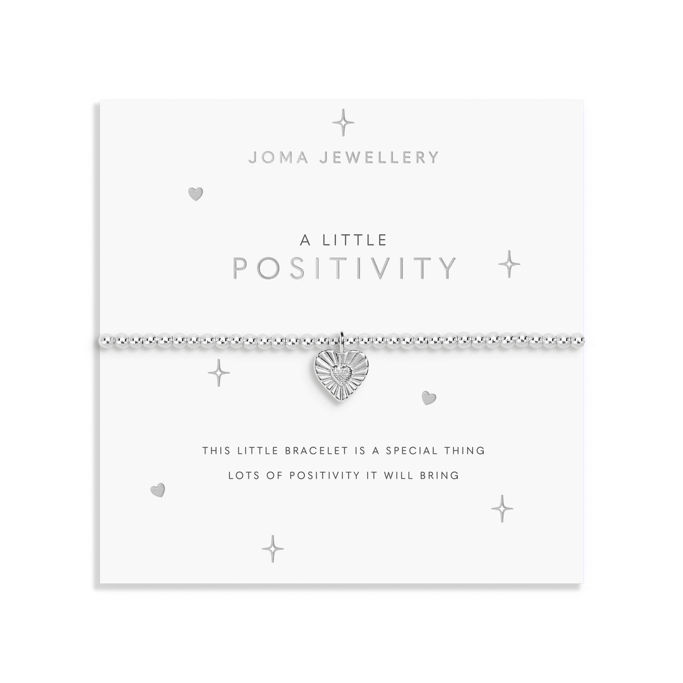 Joma Jewellery A Little | Positivity | Silver Plated | Bracelet | 17.5cm Stretch