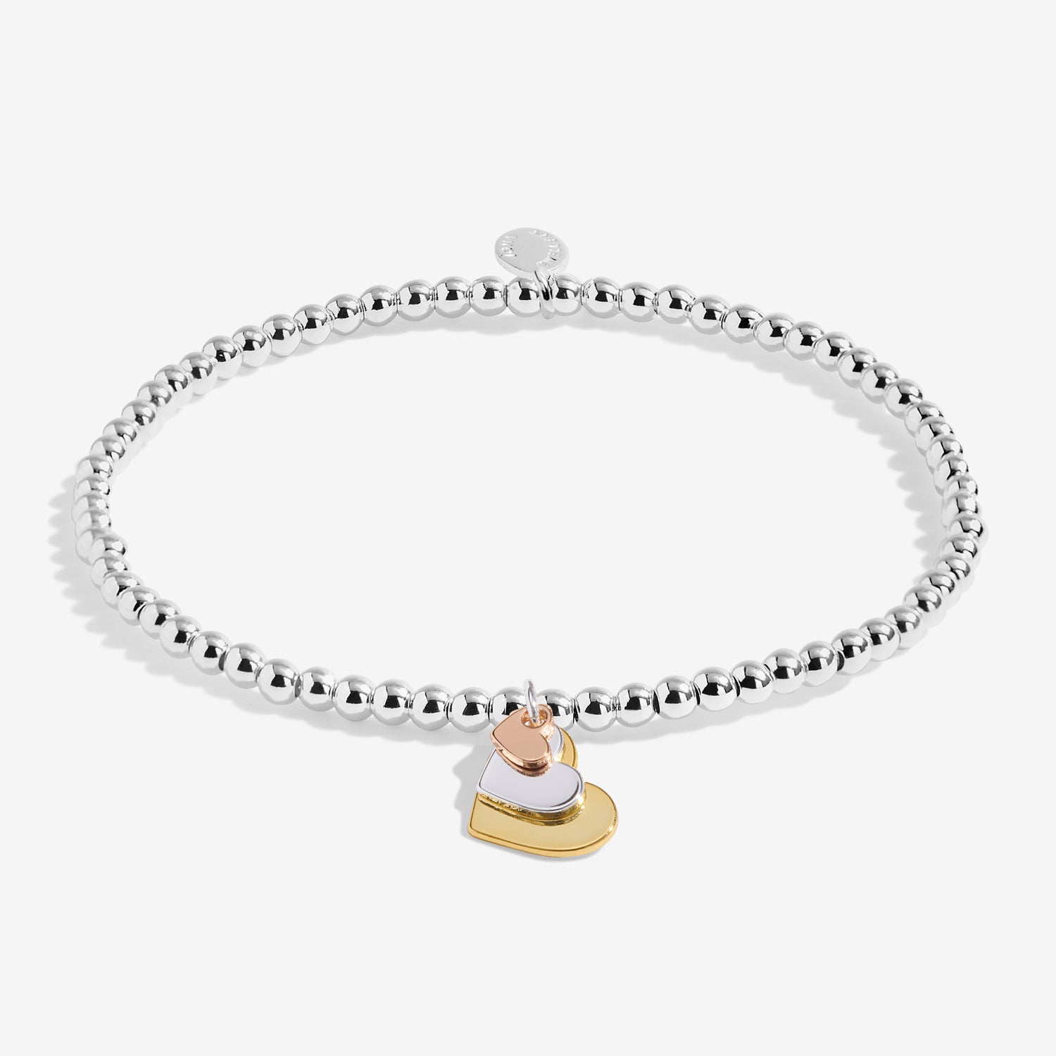 Joma Jewellery A Little | Three Generations | Silver, Gold & Rose Gold Plated | Bracelet | 17.5cm Stretch