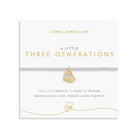 Joma Jewellery A Little | Three Generations | Silver, Gold & Rose Gold Plated | Bracelet | 17.5cm Stretch