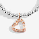 Joma Jewellery A Little | Happy Birthday Beautiful | Silver & Rose Gold Plated | Bracelet | 17.5cm Stretch