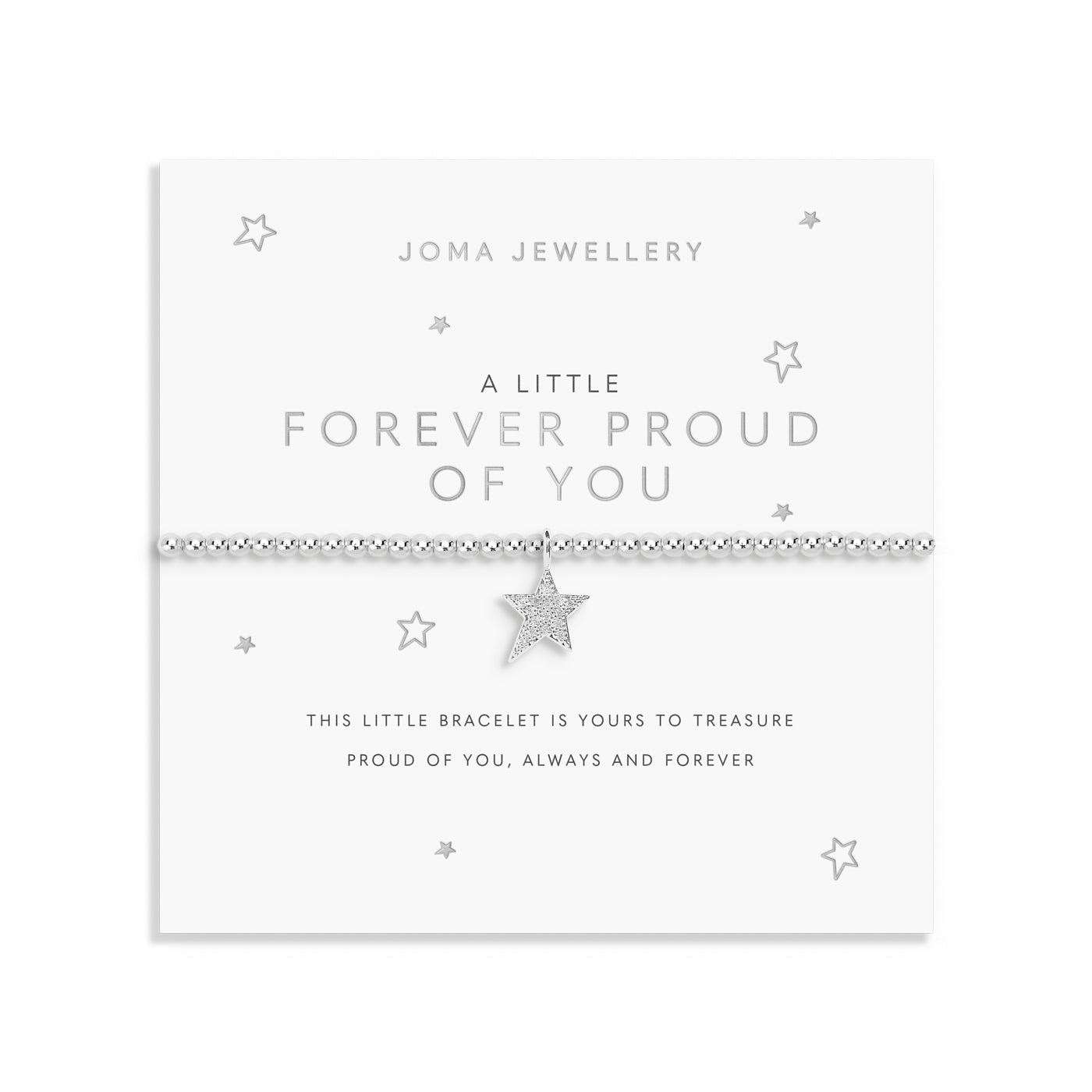Joma Jewellery A Little | Forever Proud Of You | Silver Plated | Bracelet | 17.5cm Stretch