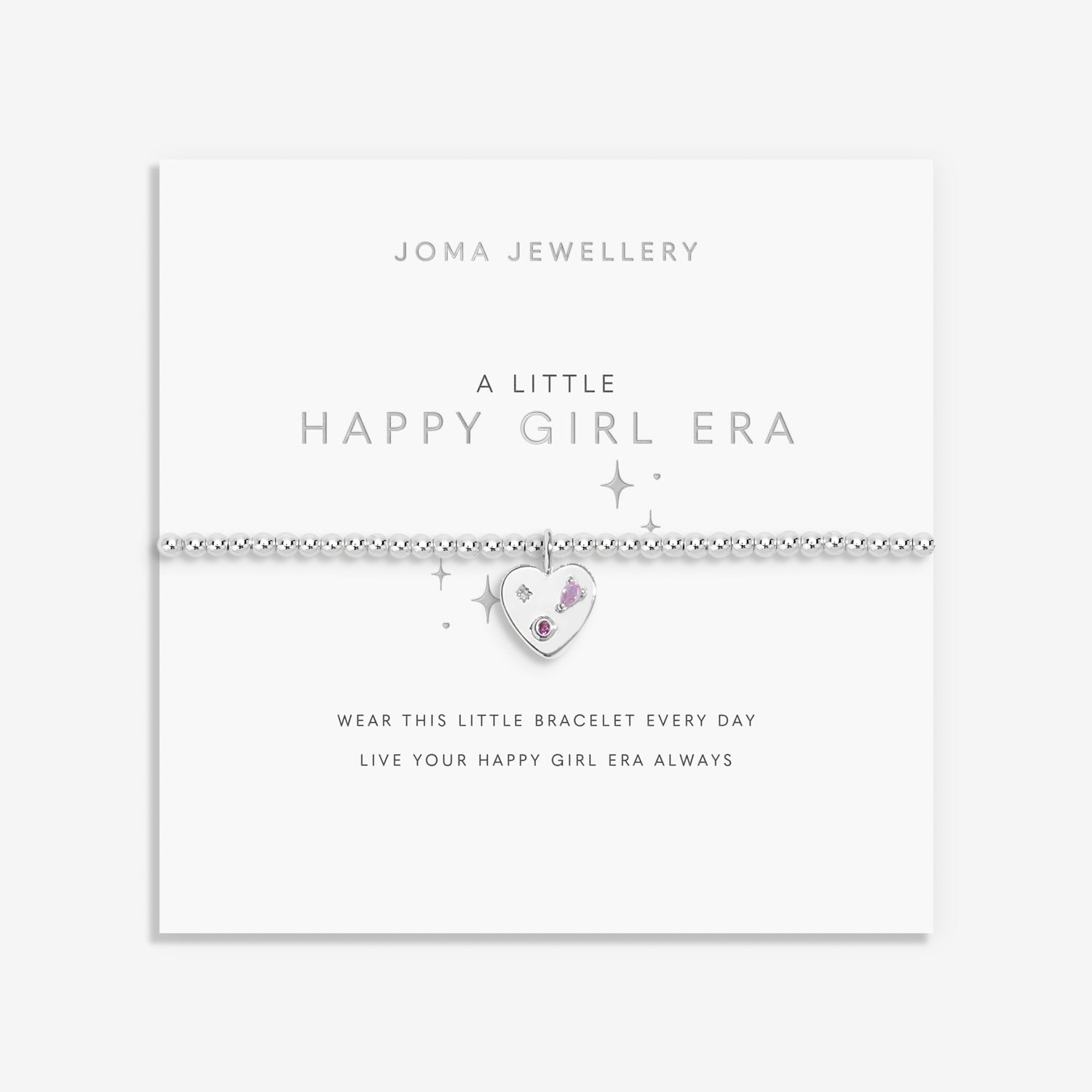 Joma Jewellery A Little | Happy Girl Era | Silver Plated | Bracelet | 17.5cm Stretch
