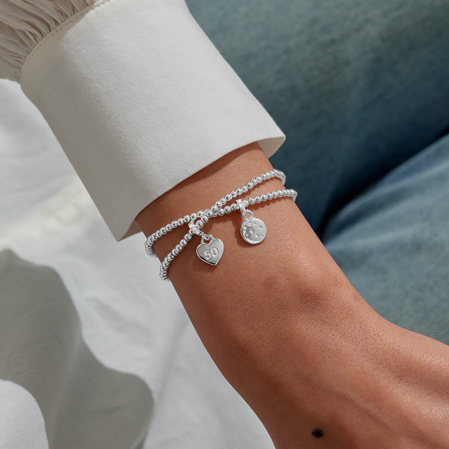 Joma Jewellery Infinity Bracelets | 50Th Birthday | Silver Plated | Linked Bracelets | 17.5cm Stretch