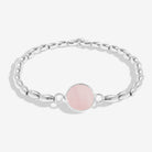 Joma Jewellery Serenity Stones | Pink Quartz | Silver Plated | Bracelet | 17.5cm Stretch