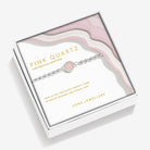 Joma Jewellery Serenity Stones | Pink Quartz | Silver Plated | Bracelet | 17.5cm Stretch