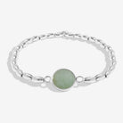 Joma Jewellery Serenity Stones | Aventurine | Silver Plated | Bracelet | 17.5cm Stretch