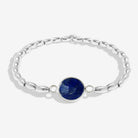 Joma Jewellery Serenity Stones | Lapis Lazuli | Silver Plated | Bracelet | 17.5cm Stretch