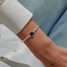Joma Jewellery Serenity Stones | Lapis Lazuli | Silver Plated | Bracelet | 17.5cm Stretch