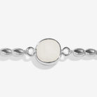Joma Jewellery Serenity Stones | White Jade | Silver Plated | Bracelet | 17.5cm Stretch