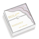 Joma Jewellery Serenity Stones | White Jade | Silver Plated | Bracelet | 17.5cm Stretch
