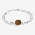 Joma Jewellery Serenity Stones | Tiger'S Eye | Silver Plated | Bracelet | 17.5cm Stretch