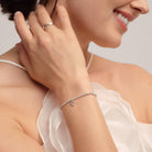 Joma Jewellery Laboratory Grown Diamond A Little | Wonderful Daughter | Silver Plated | Bracelet | 17.5cm Stretch